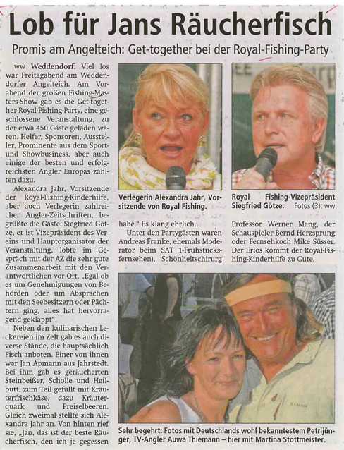 Altmark Zeitung, 25.06.2013: Lob für Jans Räucherfisch