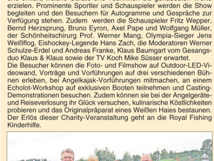 Der Burgenbote 16.05.2013: Fishing Masters Show mit Angelexperten und Prominenten