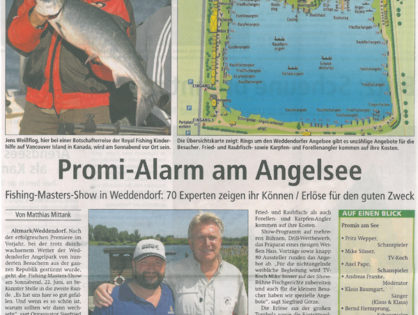 Stendaler Nachrichten, 21.06.2013: Promi-Alarm am Angelsee