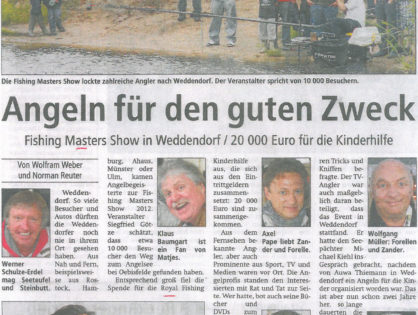 Altmark-Zeitung, Stendaler Nachrichten und weitere Lokalausgaben, 21.06.2012: Angeln für den guten Zweck