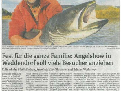 Volksstimme, 07.02.2012: Fest für die ganze Familie: Angelshow in Weddendorf