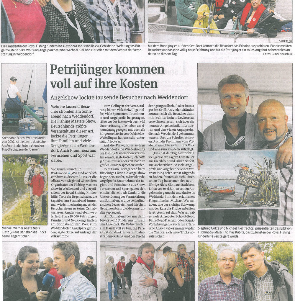 Volksstimme, Klötzer Rundschau, 18.06.2012: Petrijünger kommen voll auf ihre Kosten