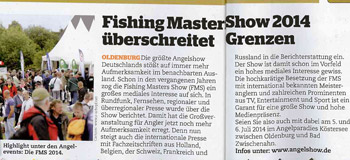 Fishing Masters Show 2014 überschreitet Grenzen