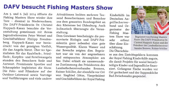 DAFV besucht Fishing Masters Show