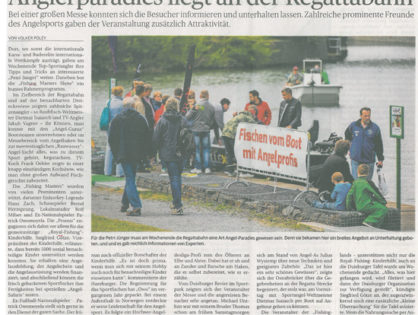 Angelparadies liegt an der Regattabahn