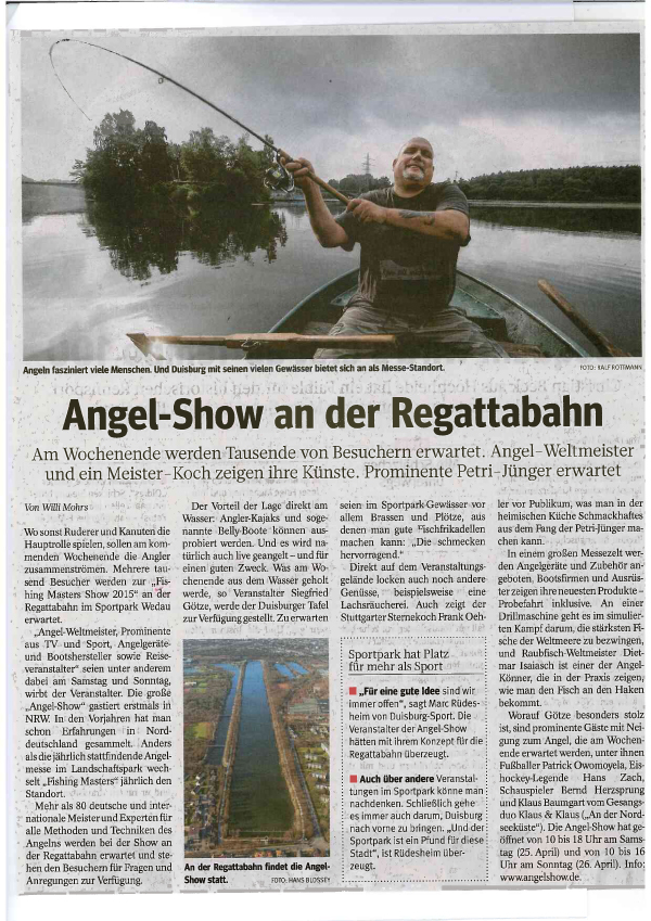 Angel-Show an der Duisburger Regattabahn