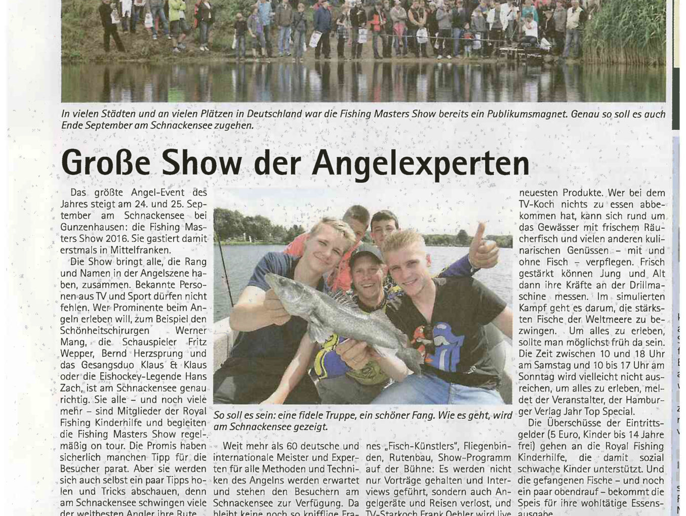 Große Show der Angelexperten