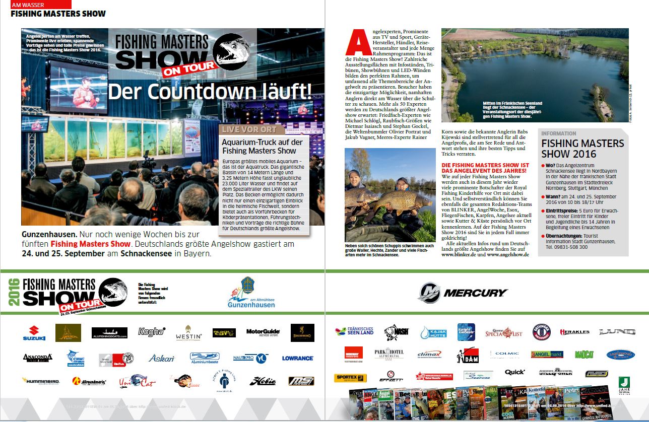 Fishing Masters Show on Tour – Der Countdown läuft