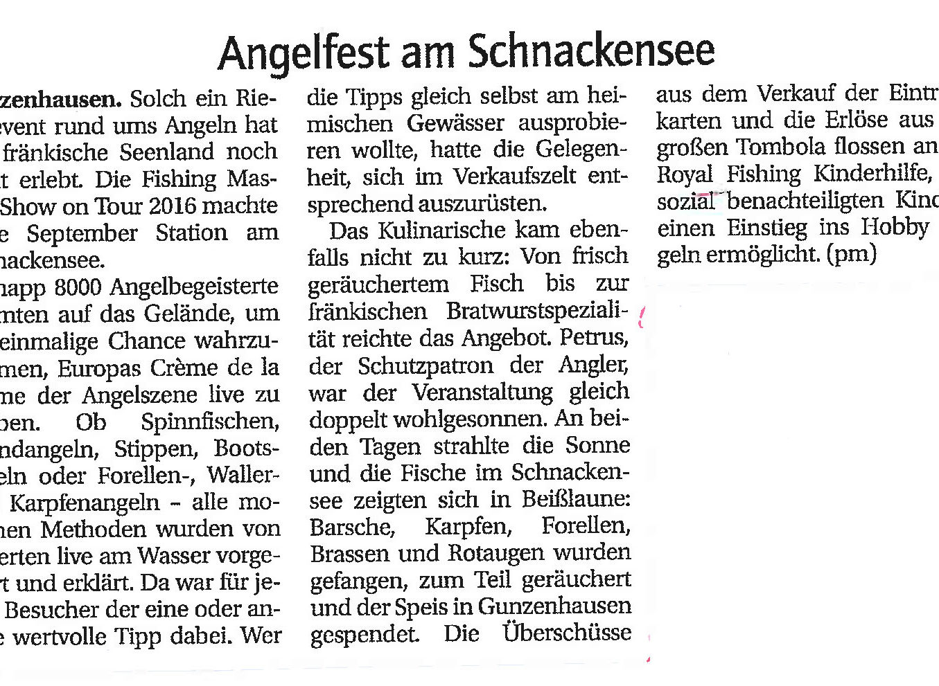 Angelfest am Schnackensee