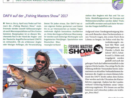 DAFV auf der Fishing Masters Show 2017