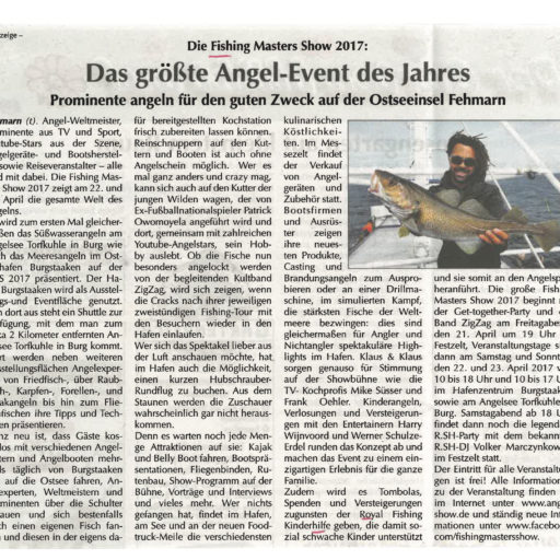 Prominente angeln für den guten Zweck auf der Ostseeinsel Fehmarn