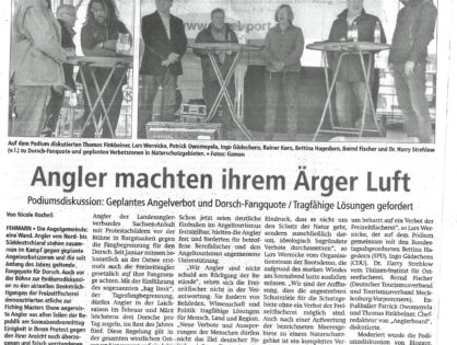 Angler machten ihrem Ärger Luft