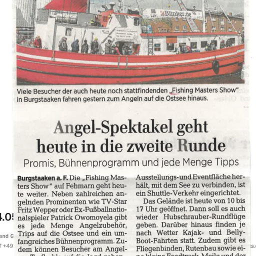 Angel-Spektakel geht heute in die zweite Runde