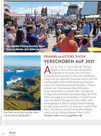 Fishing Masters Show verschoben auf 2021